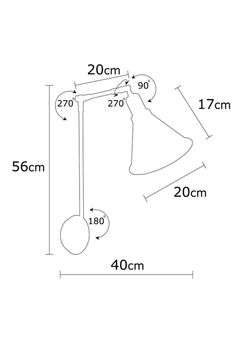 Opviq Berceste - N-682 Lámpara de pared negra Opviq Berceste - N-682 Lámpara de pared negra